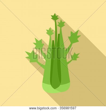 Veggies Celery Icon. Flat Illustration Of Veggies Celery Vector Icon For Web Design