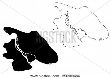Semey City (republic Of Kazakhstan, East Kazakhstan Region) Map Vector Illustration, Scribble Sketch