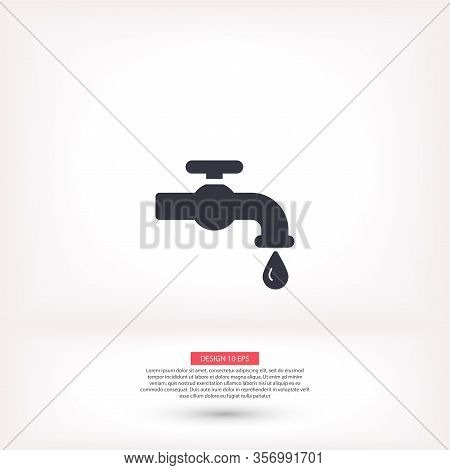 Kitchen Faucet Iconvector Icon , Lorem Ipsum Flat Design