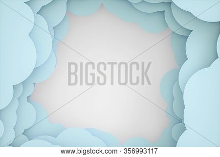 Tearing Cartoon Card, Light Background, 3D Rendering.