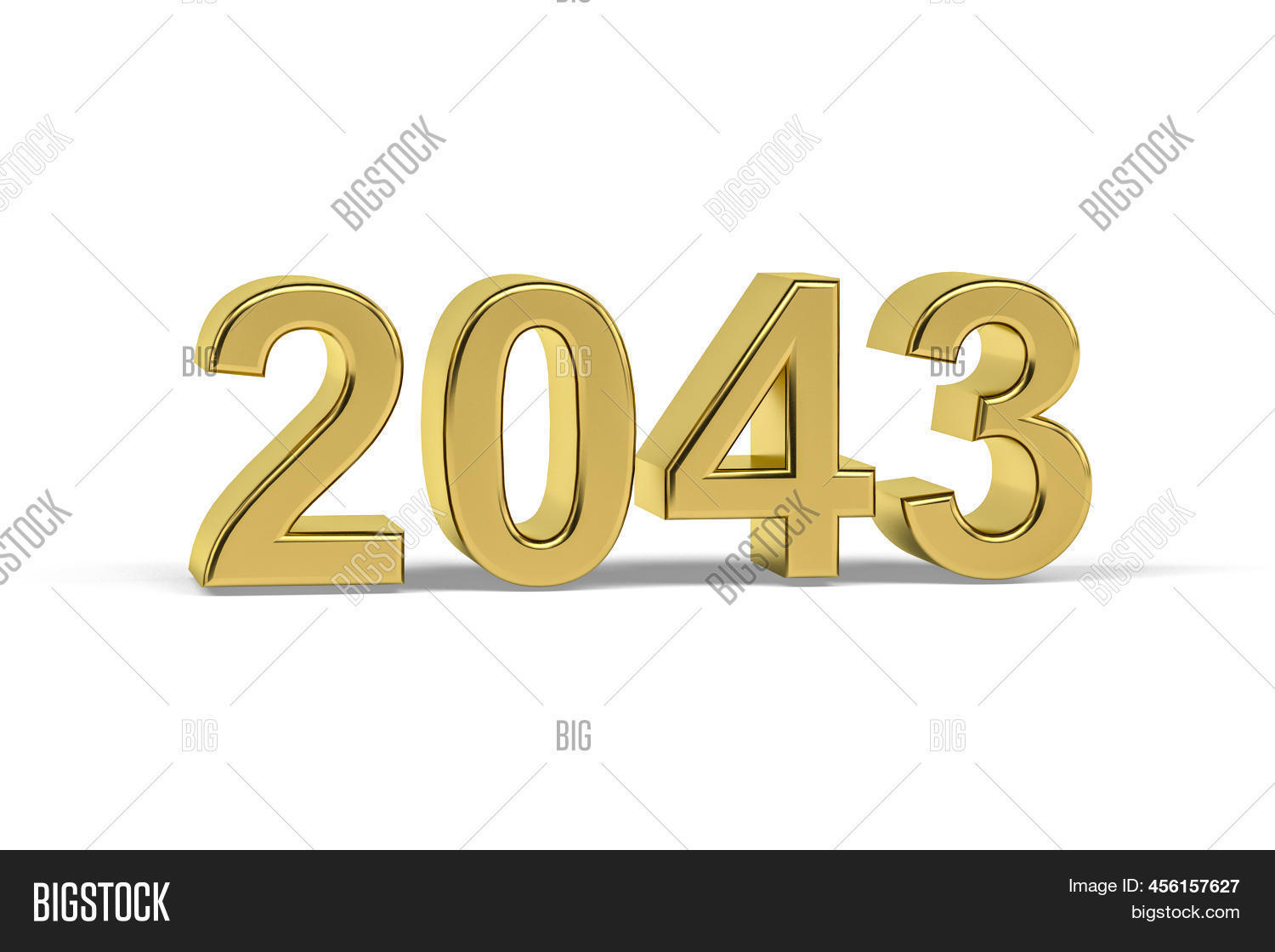 Golden 3d Number 2043 Image & Photo (Free Trial) | Bigstock