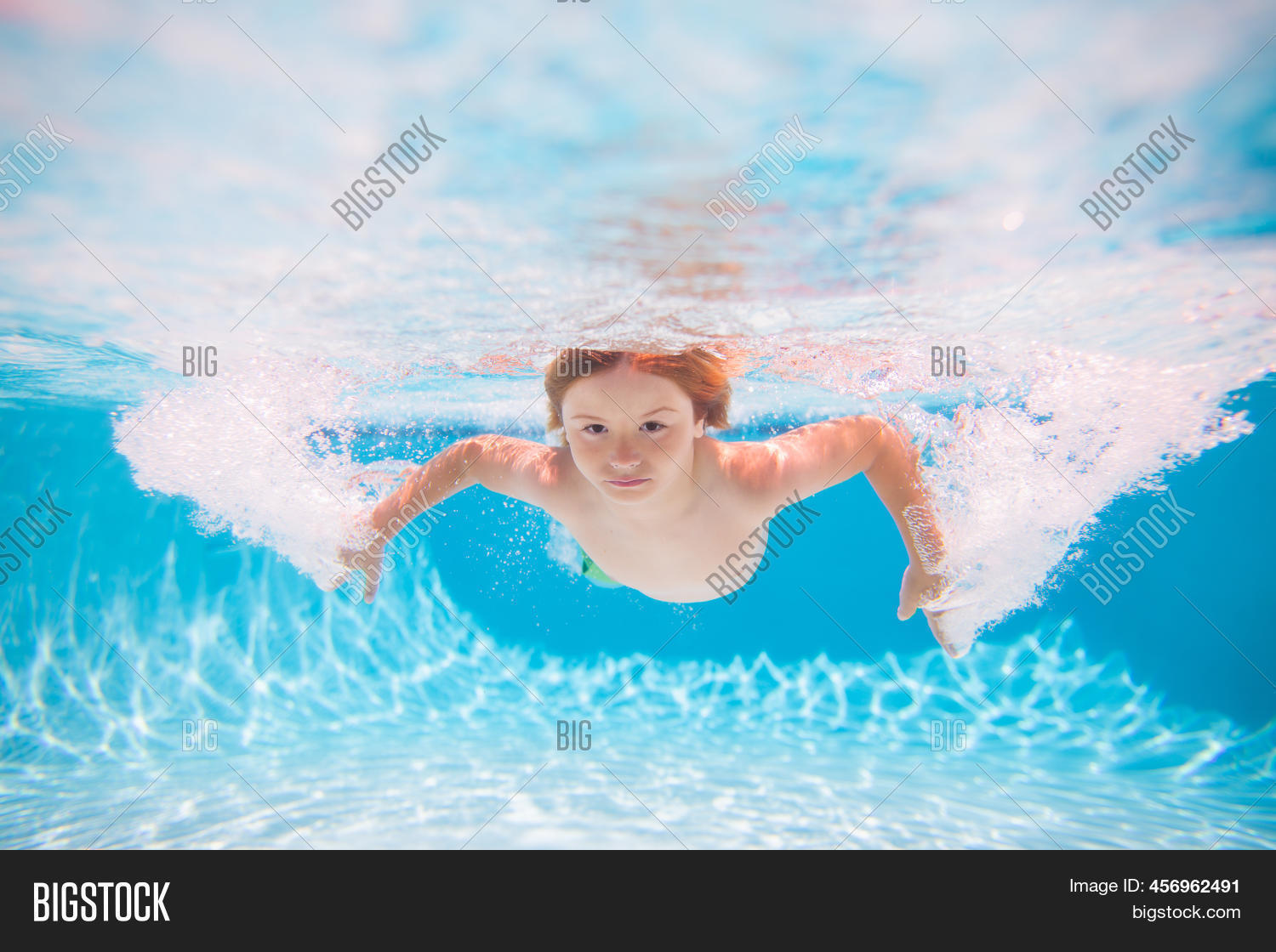 Child Boy Swim Under Image & Photo (Free Trial) Bigstock