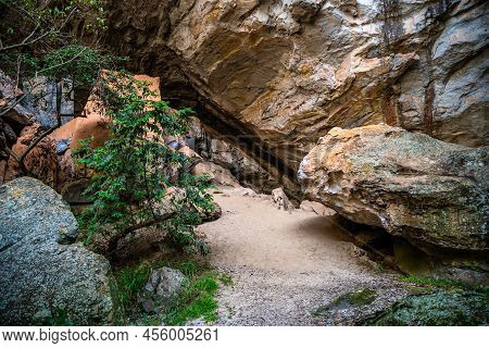 Natural Rock Massif In Brazil, Salitre Grotto, A Tourist Destination