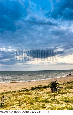 Sea Landscape At The Stormy Weather, Azov Sea, Ukraine