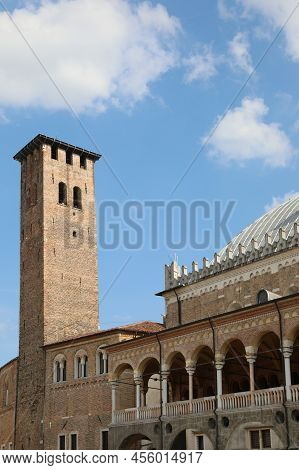 Ancient Medieval Tower Called Torre Degli Anziani That Means Tower Of Elderly Persons In Padua City 