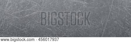 Silver Plate, Iron Background. Metal Texture Of Aluminum Or Titanium