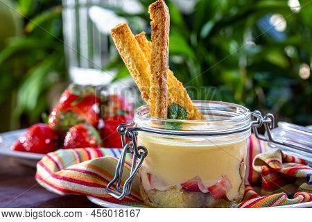 Glass Of The Italian Dessert Zabaglione Or Sabayon
