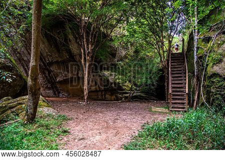 Natural Rock Massif In Brazil, Salitre Grotto, A Tourist Destination