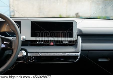 Bordeaux , Aquitaine  France - 06 05 2022 : Hyundai Ioniq 5 Electric Vehicle Interior Dashboard And 
