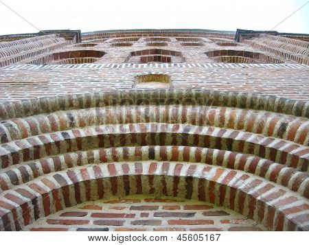 architectural ensemble from red brick