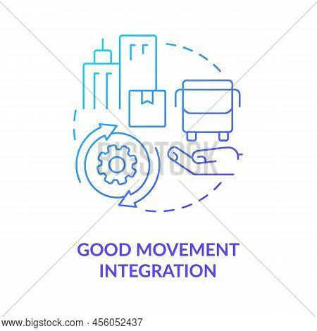 Good Movement Integration Blue Gradient Concept Icon. Logistic Integration. Maas Requirement Abstrac