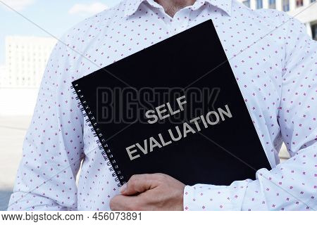 Text Sign Showing Hand Written Words Self Evaluation