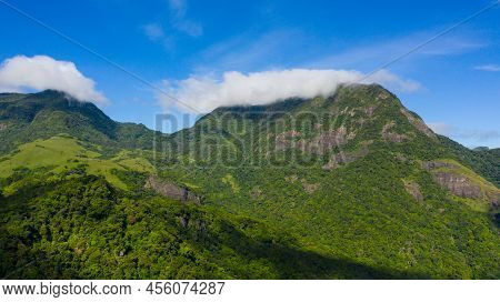 Tropical Landscape With Mountains And Jungle In Sri Lanka. Riverston, Sri Lanka.