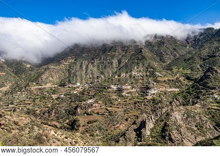 Valley Of Tejeda At Gran Canaria, Spain. Montains Of The Central Part Of The Island, Hiking Along Th