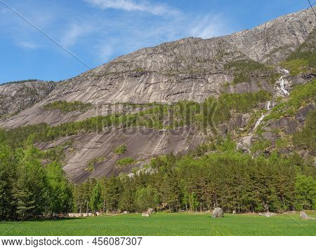 spring time at the village of Flam in norway
