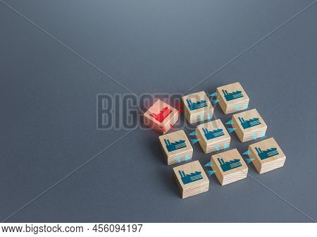 Factory Production Chains Are Under Threat. Violation Of Logistics And Established Supply. Sanctions