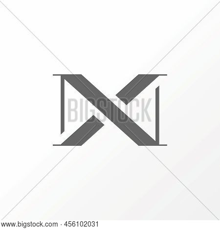 Unique Letter Or Word Xn Cut Line Thin Serif Font Like Pattern Precision Image Graphic Icon Logo Des