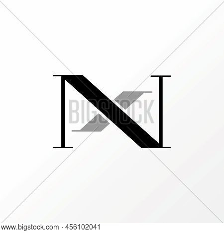 Unique Letter Or Word Xn Cut Line Thin Serif Font Like Pattern Ornament Precision Image Graphic Icon