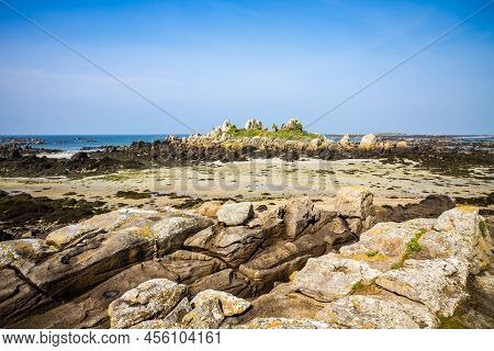 Chausey Island Coast, Beach And Cliffs Landscape In Brittany, France