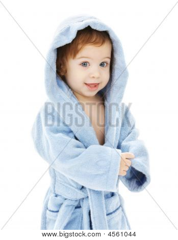 Baby dreng i blå kåbe