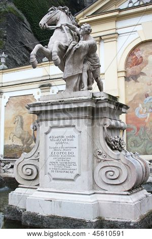 A ló szelídebb szobrot a ló is (Pferdeschwemme)-Salzburg, Ausztria