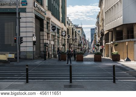 Brussels Old Town, Brussels Capital Region - Belgium - 04 09 2020 The Rue De La Blanchisserie Street