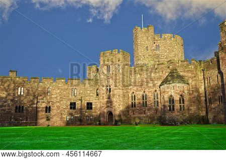 Peckforton Castle, Tarporley, Cheshire, England Uk- January 11, 2022 : Peckforton Castle Is A Victor