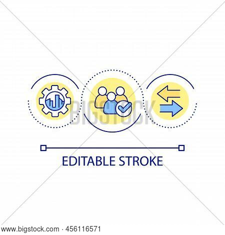 Society Targets Integration Loop Concept Icon. Urban Infrastructure. Maas Integration Level Abstract