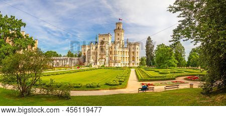 Hluboka Nad Vltavou, Czech Republic - 06 09 2022: Hluboka Castle, Historic Chateau In South Bohemia