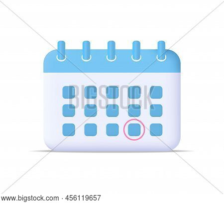 Calendar Icon With For Business Plan With Schedule Date, Month, Time, Day. Flat Calendar, Reminder O