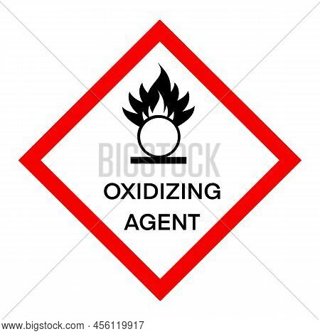 Oxidizing Agent Symbol Is Used To Warn Of Hazards, Symbols Used In Industry Or Laboratory
