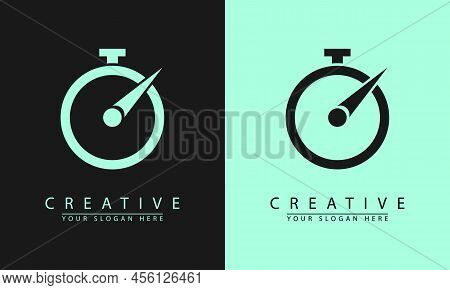 Faster Time With Faster Lines On White Background Vector Illustration Of Logo Icon