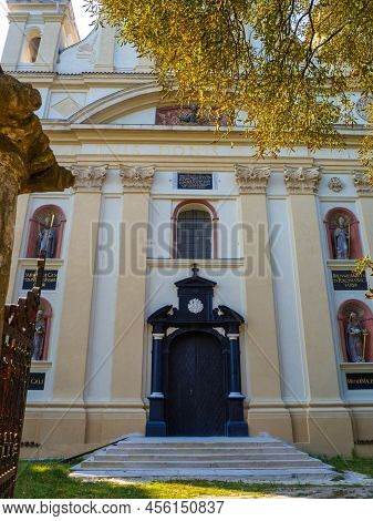 View Of The Old Restored Catholic Church In Olyka, Volyn Region, Ukraine. Baroque Sacral Architectur