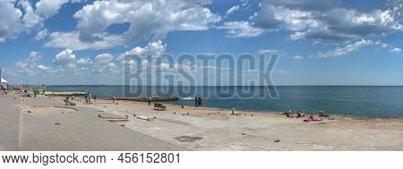 Odessa, Ukraine 27.05.2022. Deserted Lanzheron Beach In Odessa During The War In Ukraine