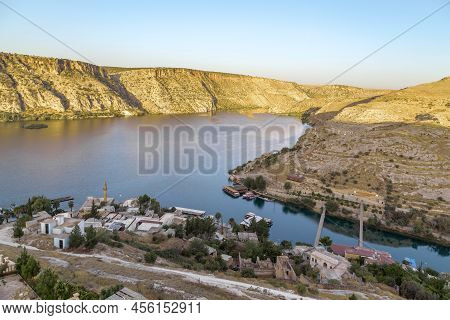 Halfeti, Turkey - October 7, 2020: This Is A View Of The Euphrates River And Its Surroundings From T