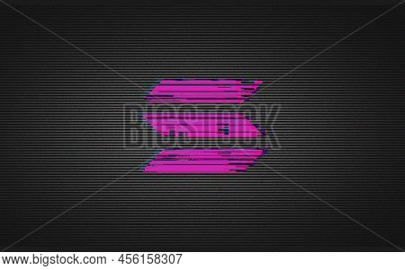 3d Rendering Cryptocurrency Solano On Colorful Background, Cryptocurrency Concept 3d Illustration