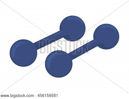 Hand Weights Semi Flat Color Vector Object. Tools For Training Exercises. Editable Element. Dumbbell