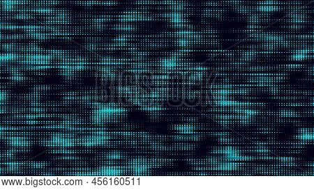 Texture Of Halftone Dots. Futuristic Abstract Background. Particle Pattern. Visualization Of Big Dat