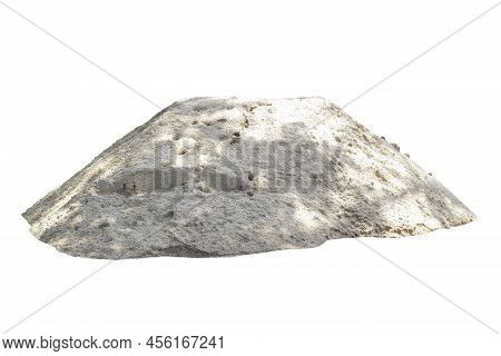 Pile Of Sand In Construction Site Isolated On White Background Included Clipping Path.