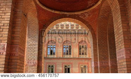 Brick Vault In Patio Of Old Castle Stock Photo