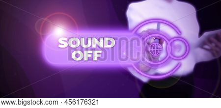 Conceptual Display Sound Off. Word Written On To Not Hear Any Kind Of Sensation Produced By Stimulat
