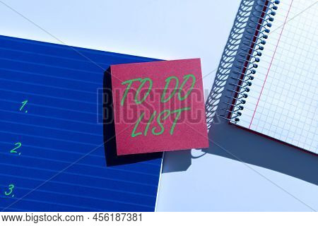 Text Caption Presenting To Do List. Business Showcase A Structure That Usualy Made In Paper Continin