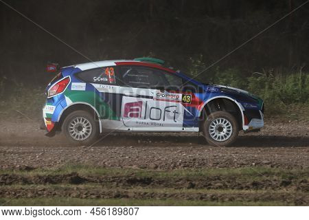 Kocaeli, Turkey - December 26, 2021: Caglayan Celik Drives Ford Fiesta R5 Of Castrol Ford Team Turke
