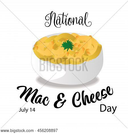 National Mac And Cheese Day Sign Illuustration