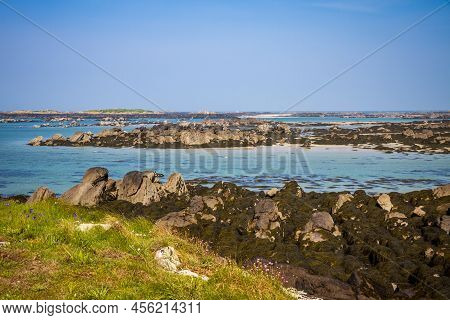 Chausey Island Coast And Cliffs Landscape In Brittany, France