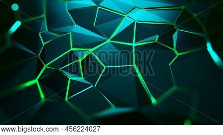 Cybersecurity Matrix. Futuristic Background With A Red-hot Processor. Calculation Of Data For An Abs