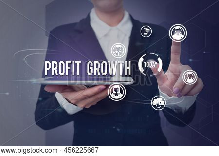 Conceptual Display Profit Growth. Word For Objectives Interrelation Of Overall Sales Market Shares L