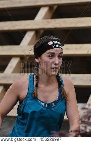 Encamp, Andorra : 2022 June 11 : Competitors Participate In The 2020 Spartan Race Obstacle Racing Ch