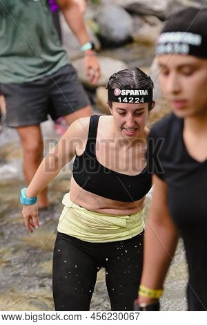 Encamp, Andorra : 2022 June 11 : Competitors Participate In The 2020 Spartan Race Obstacle Racing Ch