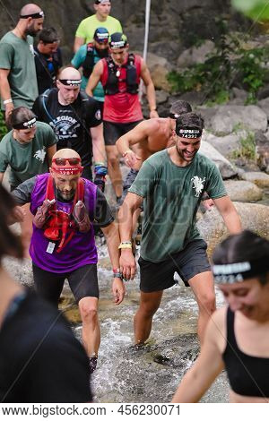 Encamp, Andorra : 2022 June 11 : Competitors Participate In The 2020 Spartan Race Obstacle Racing Ch